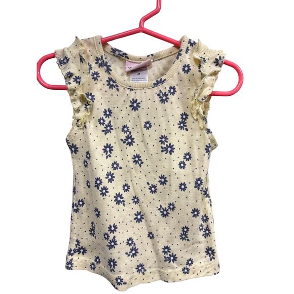 5/$15 Yellow Floral SS - Little Lass - 4T - Picture 1 of 3
